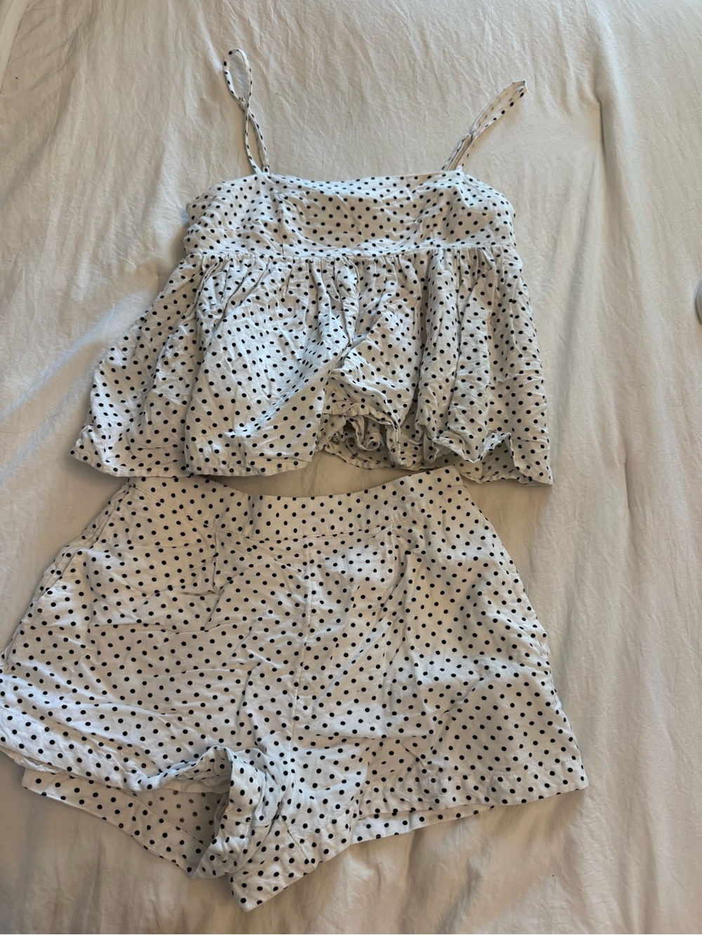 kate spade x target White Cami & Shorts Polka Dot Sleep Set